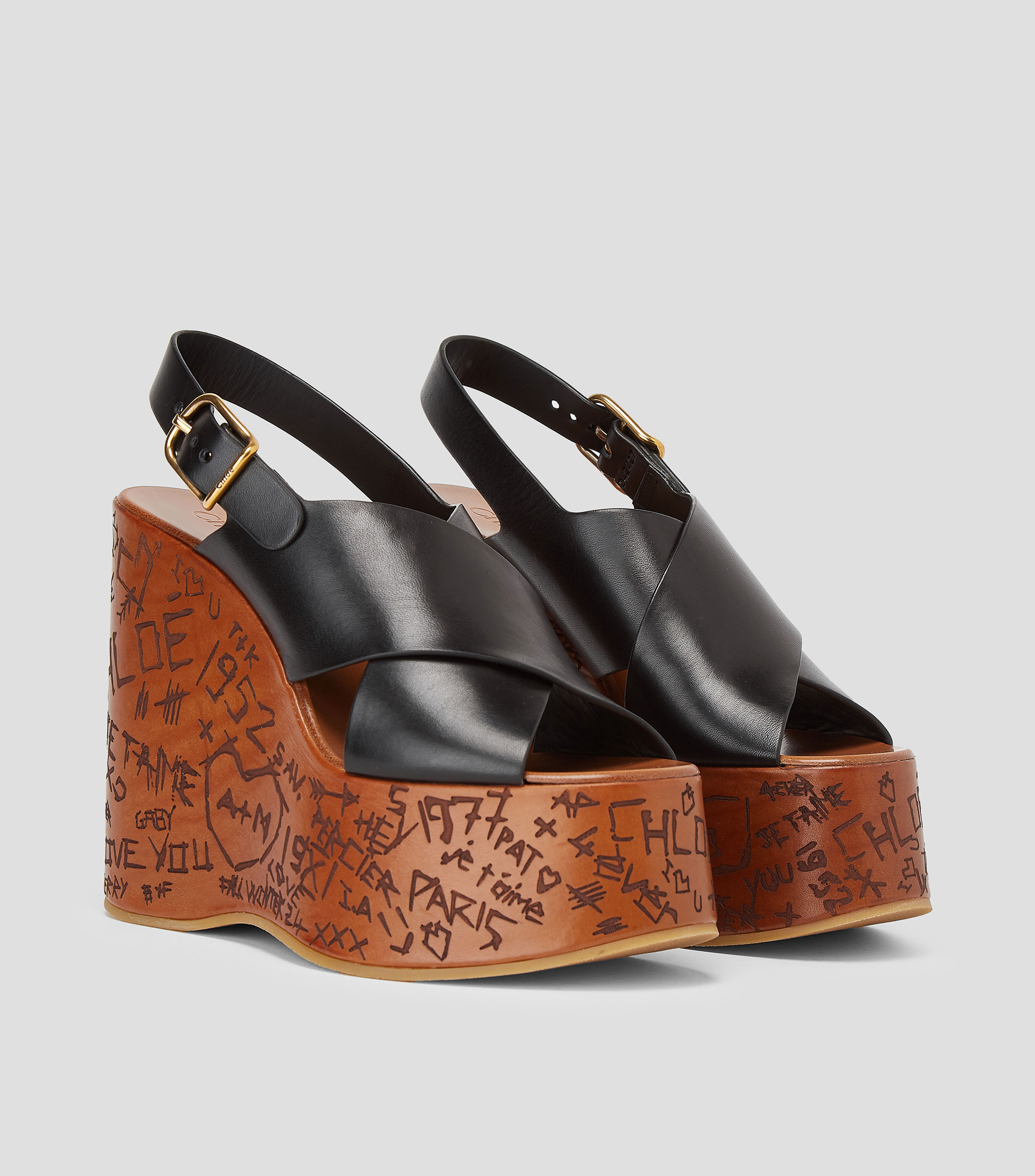 Sandalias con tacon alto y plataforma Maxime Mujer